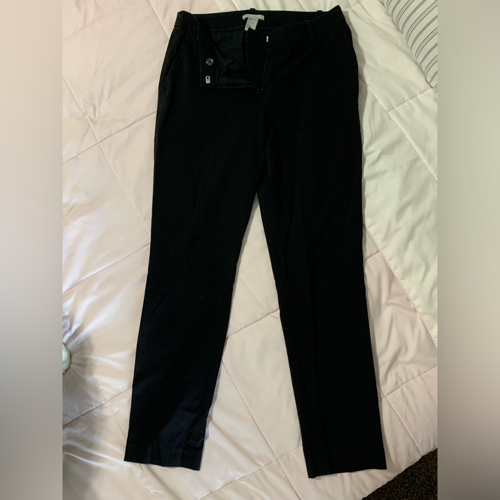H&M size 6 black straight left slacks